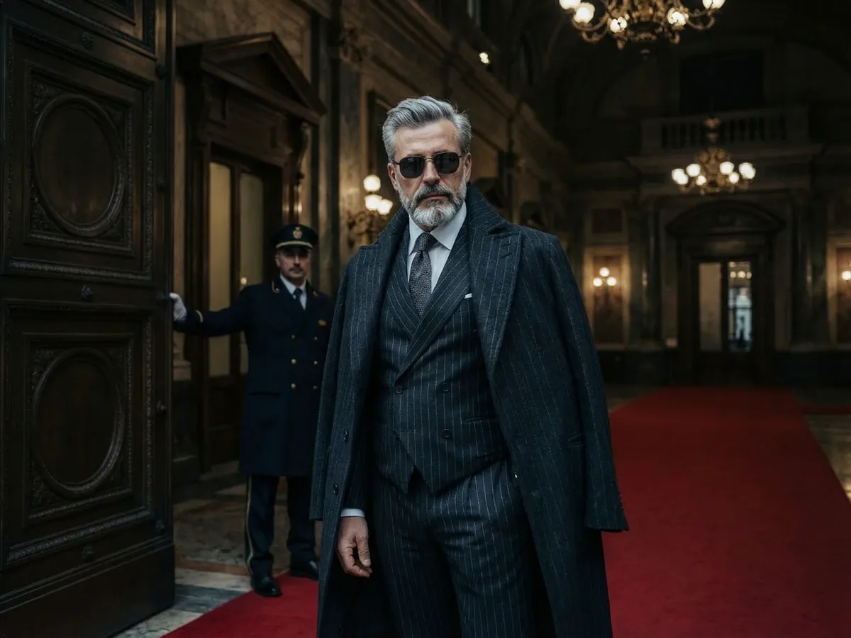 Vincenzo Morelli — an old-school don in the hall of his villa